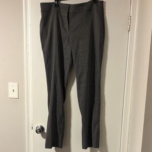 Elegant Black and White Geometric women’s  Dress Pants